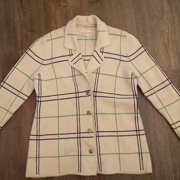 Plaid Cream Women's jacket - Picture 3 of 5